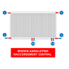 Radiateur à panneaux en acier pour chauffage centrale 8 connection  T22 500x1000-1494w
