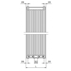 Banio radiateur vertical design face lisse typeT22  2000x400