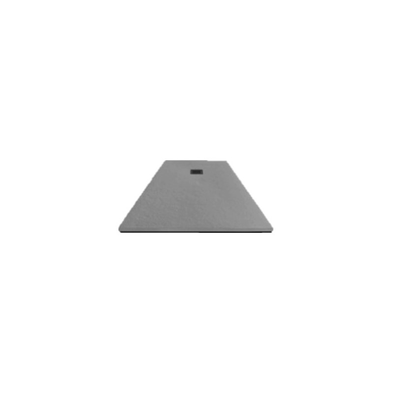 receveur de douche plat en pierre composite veroni madison gris 180x90x3cm