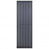 Banio ovaal verticaal designradiator single - 180x59cm 988w mat zwart