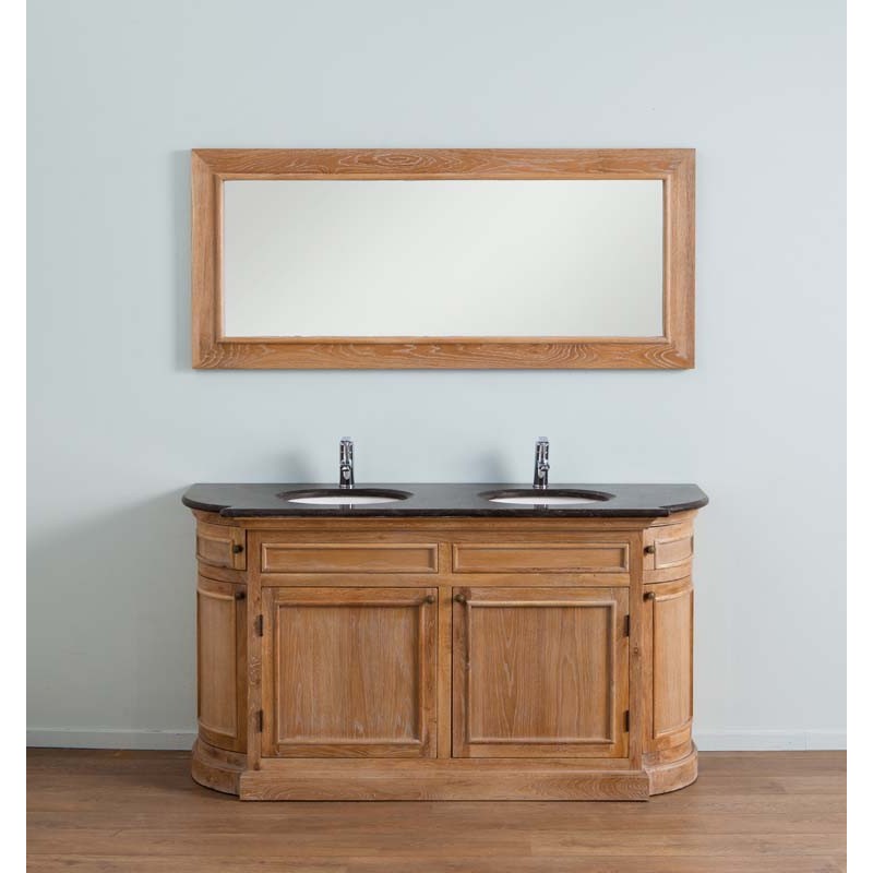 Banio-Flamant Meuble de salle de bain Chêne clair 160x55x86cm