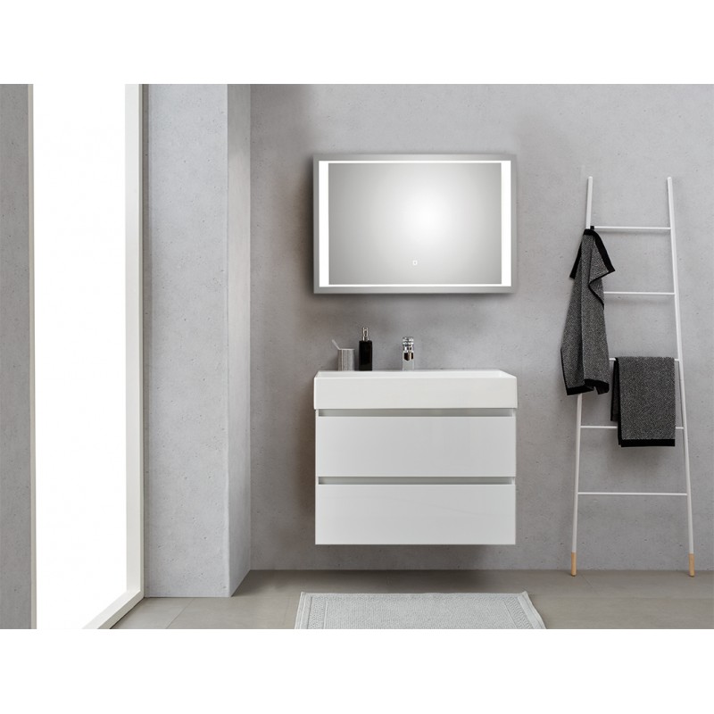 Pelipal meuble de salle de bain avec miroir de luxe Bali80 - blanc