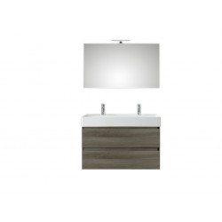 Pelipal meuble de salle de bain avec miroir Bali100 - graphite