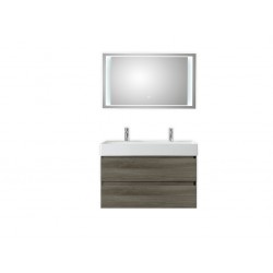 Pelipal meuble de salle de bain avec miroir de luxe Bali100 - graphite