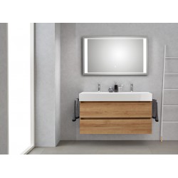 Pelipal meuble de salle de bain avec miroir de luxe Bali120 - chêne clair