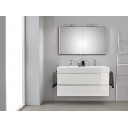 Pelipal meuble de salle de bain avec armoire miroire Bali120 - blanc