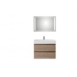 Pelipal meuble de salle de bain avec miroir de luxe Bali81 - chêne terra