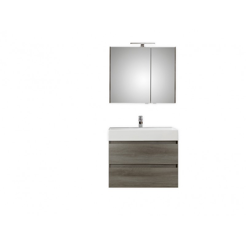 Pelipal meuble de salle de bain avec armoire miroir Bali81 - graphite