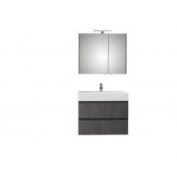 Pelipal meuble de salle de bain avec armoire miroir Bali81 - gris foncé