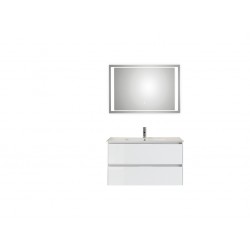 Pelipal meuble de salle de bain avec miroir de luxe Calypsos90 - blanc