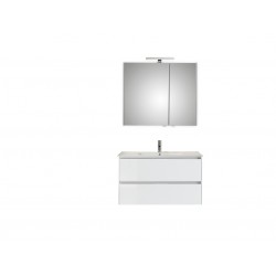 Pelipal meuble de salle de bain avec armoire miroir Calypsos90 - blanc