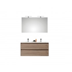 Pelipal meuble de salle de bain avec miroir Calypsos120 - chêne terra