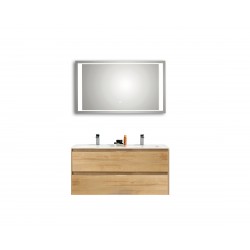 Pelipal meuble de salle de bain avec miroir de luxe Calypsos120 - chêne clair