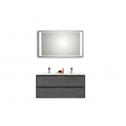 Pelipal meuble de salle de bain avec miroir de luxe Calypsos120 - gris foncé