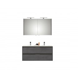 Pelipal meuble de salle de bain avec armoire miroir Calypsos120 - gris foncé