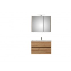 Pelipal meuble de salle de bain avec armoire miroir Cento90 - chêne clair
