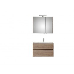Pelipal meuble de salle de bain avec armoire miroir Cento90 - chêne terra