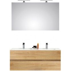 Pelipal meuble de salle de bain avec miroir Cento120 - chêne clair