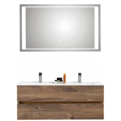 Pelipal meuble de salle de bain avec miroir de luxe Cento120 - chêne foncé