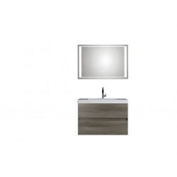 Pelipal badkamermeubel met luxe spiegel Cubic90 - grafiet