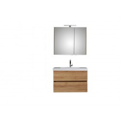 Pelipal meuble de salle de bain avec armoire miroir Cubic90 - chêne clair