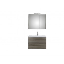 Pelipal meuble de salle de bain avec armoire miroir Cubic90 - gris foncé