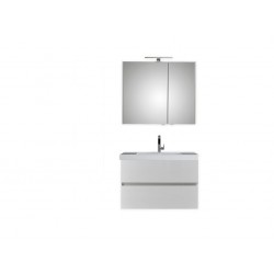 Pelipal meuble de salle de bain avec armoire miroir Cubic90 - blanc