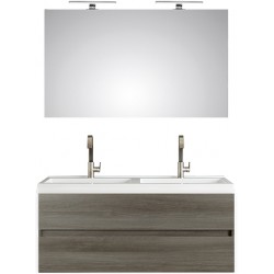 Pelipal meuble de salle de bain avec miroir Cubic120 - graphite