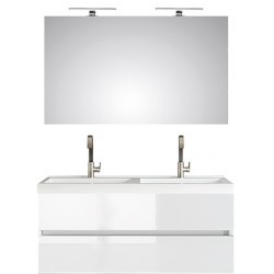 Pelipal badkamermeubel met spiegel Cubic120 - wit