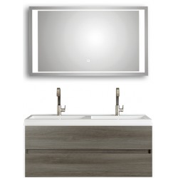 Pelipal badkamermeubel met luxe spiegel Cubic120 - grafiet