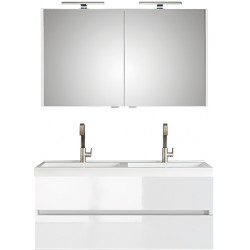 Pelipal meuble de salle de bain avec armoire miroir Cubic120 - blanc