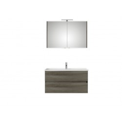 Pelipal badkamermeubel met spiegelkast Valencia100 - grafiet