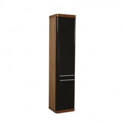 Banio armoire colonne Piano 180x40x35cm - noir/chêne