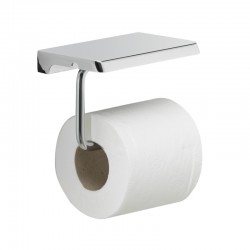 Gedy  porte rouleau papier toilette avec couvercle et support de rangement chrome