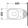 Duravit D-Code Pack wc sur pied   355x650x400 mm