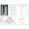 Cabine de douche DAKOTA mitigeur mecanique de 90x90x211 cm Noir - Banio