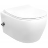 Banio WC douche suspendu design rimless avec fonction bidet et robinet intégré eau chaude/froide