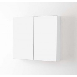 Banio armoire miroir 2 portes Bravo - 60cm blanc mat