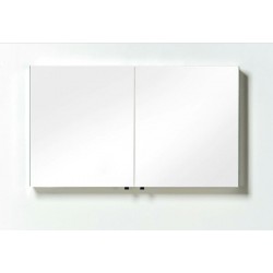 Banio armoire miroir à 2 portes Dora - 120cm blanc