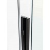 Banio porte de douche coulissante avec verre securit 8 mm Ulysse - 140x200cm noir mat