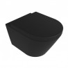 Geberit Duofix systemfix up320 Pack WC avec cuvette suspendu rimless design noir mat et touche noir mat