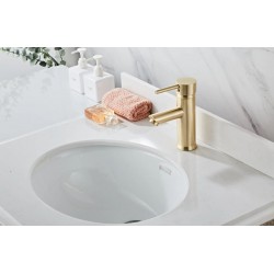 Banio Brass mitigeur lavabo laiton brossé or mat