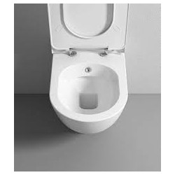 Geberit Duofix pack WC suspendu Banio design avec fonction bidet et robinet abattant soft-close et plaque de commande blanche