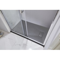 Banio Naxos SMC receveur de douche effet pierre 120x90cm gris mat