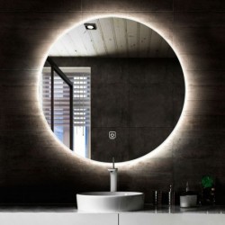 Miroir rond Banio Circle avec éclairage LED 120cm avec miroir chauffant