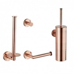 Ensemble d'accessoires de toilette Banio Copper 4 pièces en cuivre brossé