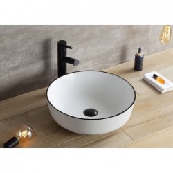 Lavabo Banio Pura lavabo 42cm blanc avec ligne noire