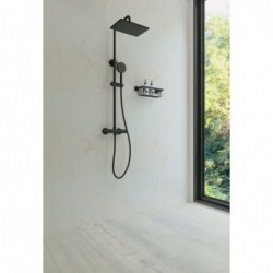 Banio Vision pommeau de douche à accumulation avec douche de tête 20x30cm noir mat