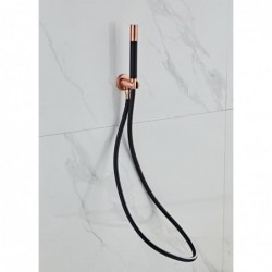 Banio Copper Pro thermostatique encastré avec bras mural et douche de tête 20cm cuivre brossé noir