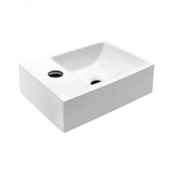 Banio lavabo ceramique blanc avec trou robinet gauche 30.5x19x10.5cm